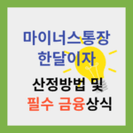 마이너스 통장 한달 이자